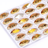 Metallisk solsken navettform högkvalitativ glas spetsiga ryggsträckor